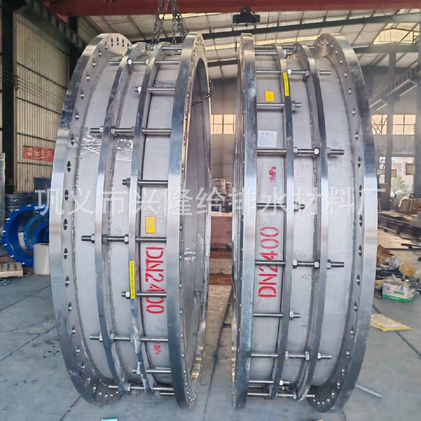 管道伸缩器304双相阀门配套白钢松套316不锈钢双法兰限位伸缩接头