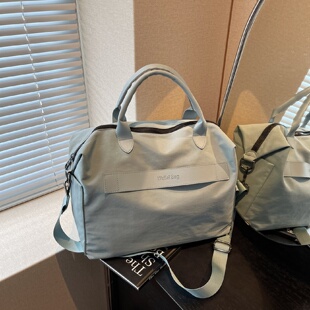 短途旅行包女小型轻便手提包男旅游包百搭单肩健身包行李箱附加包