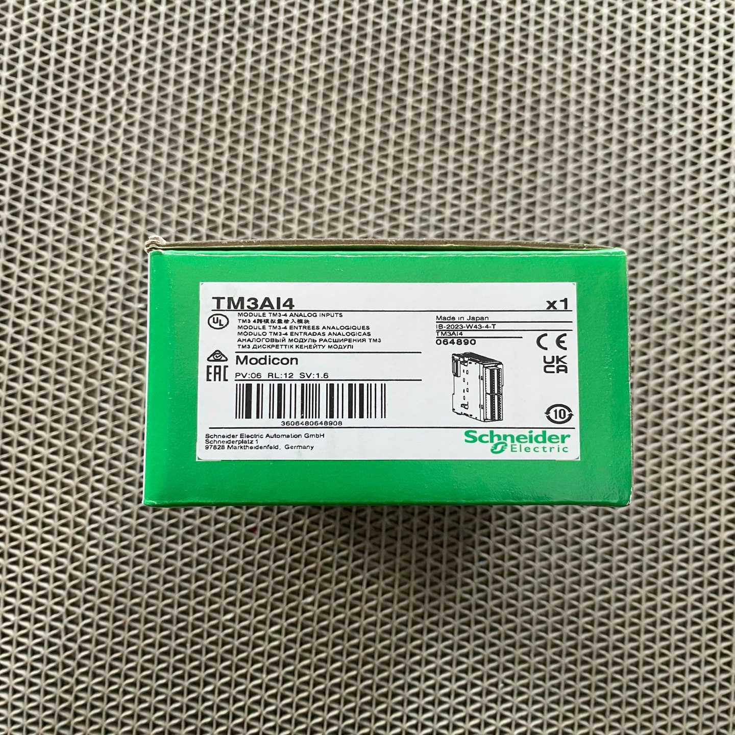 询价施耐德PLC模块TM3AI4，全新库存余件，全新未使用，带包