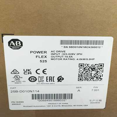 AB变频器POWERFLEX525系列，型号25B-D-议价