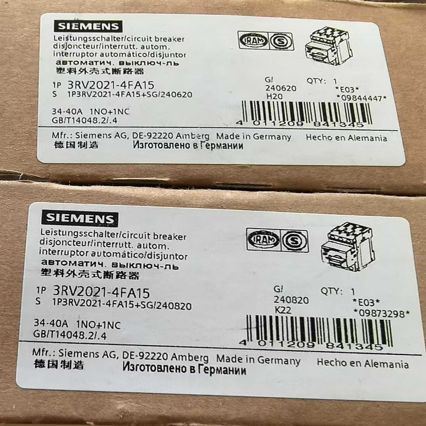 询价全新断路器V2021-415，带辅助触