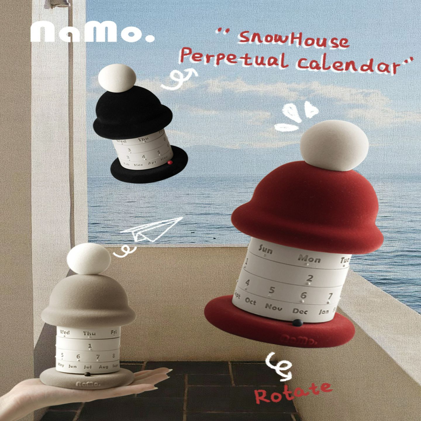 Namo【小雪屋】万年历书房书柜桌面创意饰品生日礼品小众高端