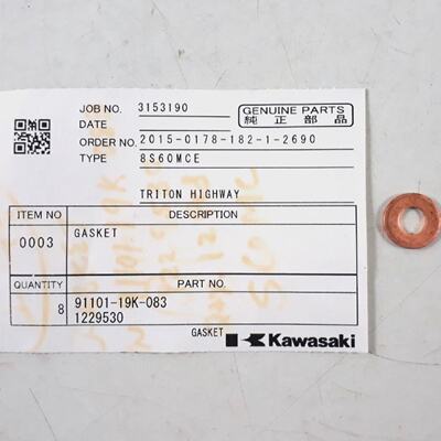 Joint PN 9110119K083 1229530 Pour Kawasaki 8S60MCE Pices DOr