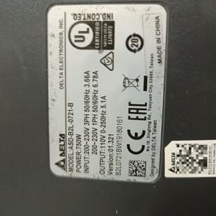 台达伺服驱动器ASDB2L0721B750W拆机品 议价商品