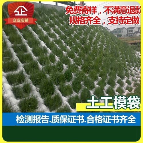河道重力模袋复合型土砾模袋生态土石笼袋复合草籽盖PET土工固袋