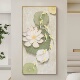 奶油风入户玄关装 饰画荷花九鱼图壁画高级感寓意好走廊过道挂画
