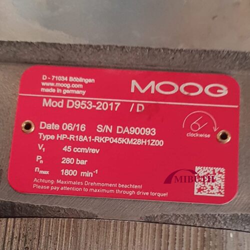MOOG穆格径向柱塞泵液压泵D951-2024/A D953（地坛设备）