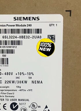 【询价】6SL3224-0BE32-2UA0G120  功