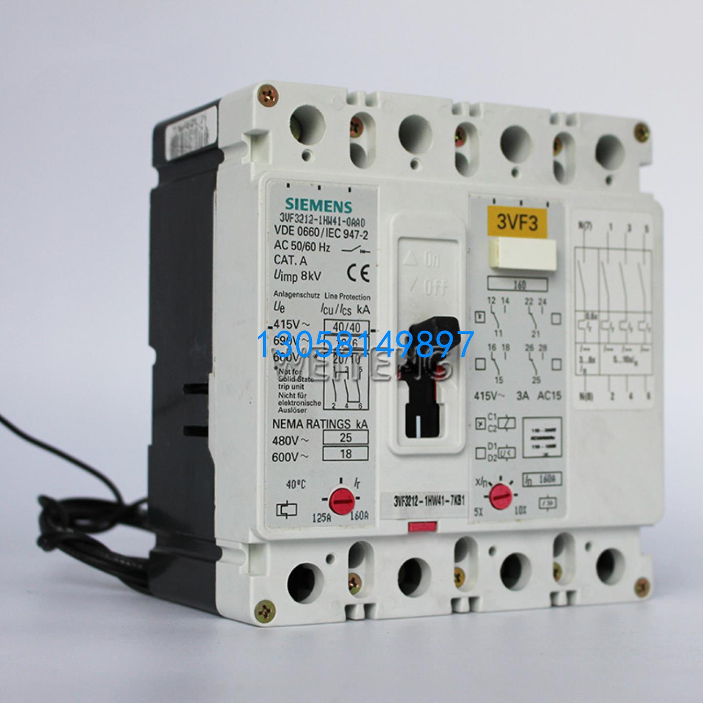 3VF3212-1HW41-7KB1 塑壳断路器 4P三相四线 160A 空气