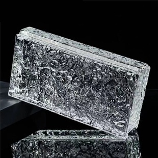 彩色玻璃砖水晶砖隔断墙卫生间网红艺术客厅透明屏风冰纹实心砖块