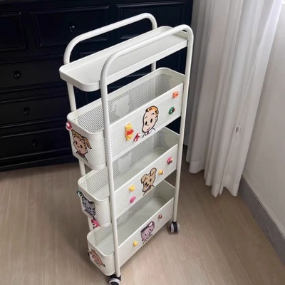 夹缝置物架窄款落地多层冰箱缝隙收纳架家用卫生间厨房移动小推车
