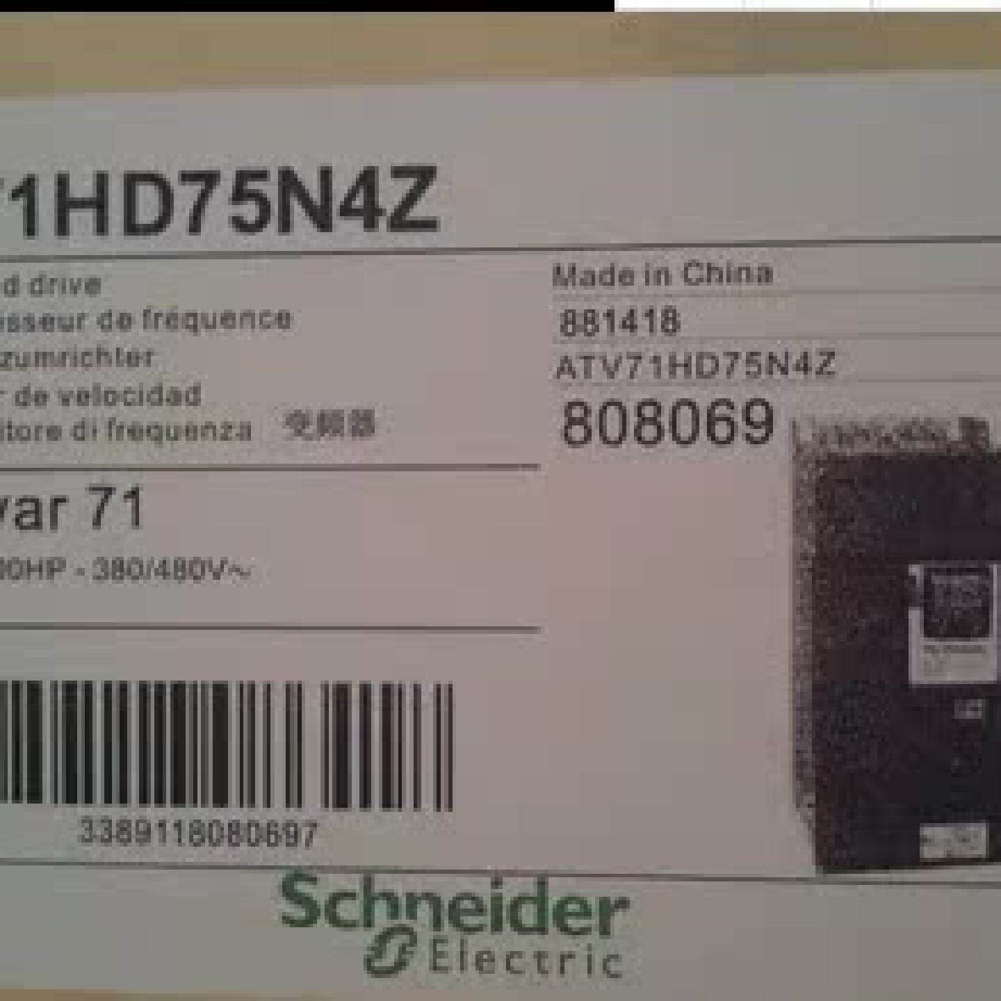 议价ATV71HD75N4Z施耐德75KW变频器公司现货质保一年ATV71HD75N4Z