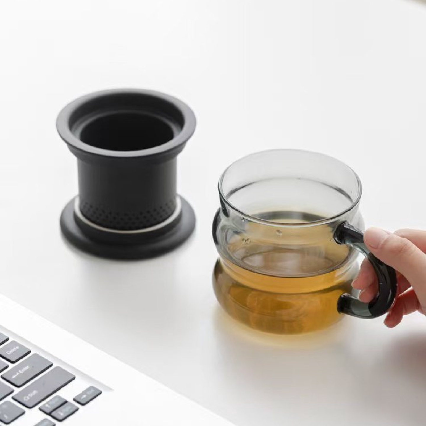 简约耐热泡茶壶茶具旅行便携快客杯带过滤器茶水分离泡茶杯
