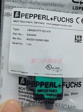 议价UB400-F77-E2-V31倍加福超音波感测器 货号:233240原装现货议