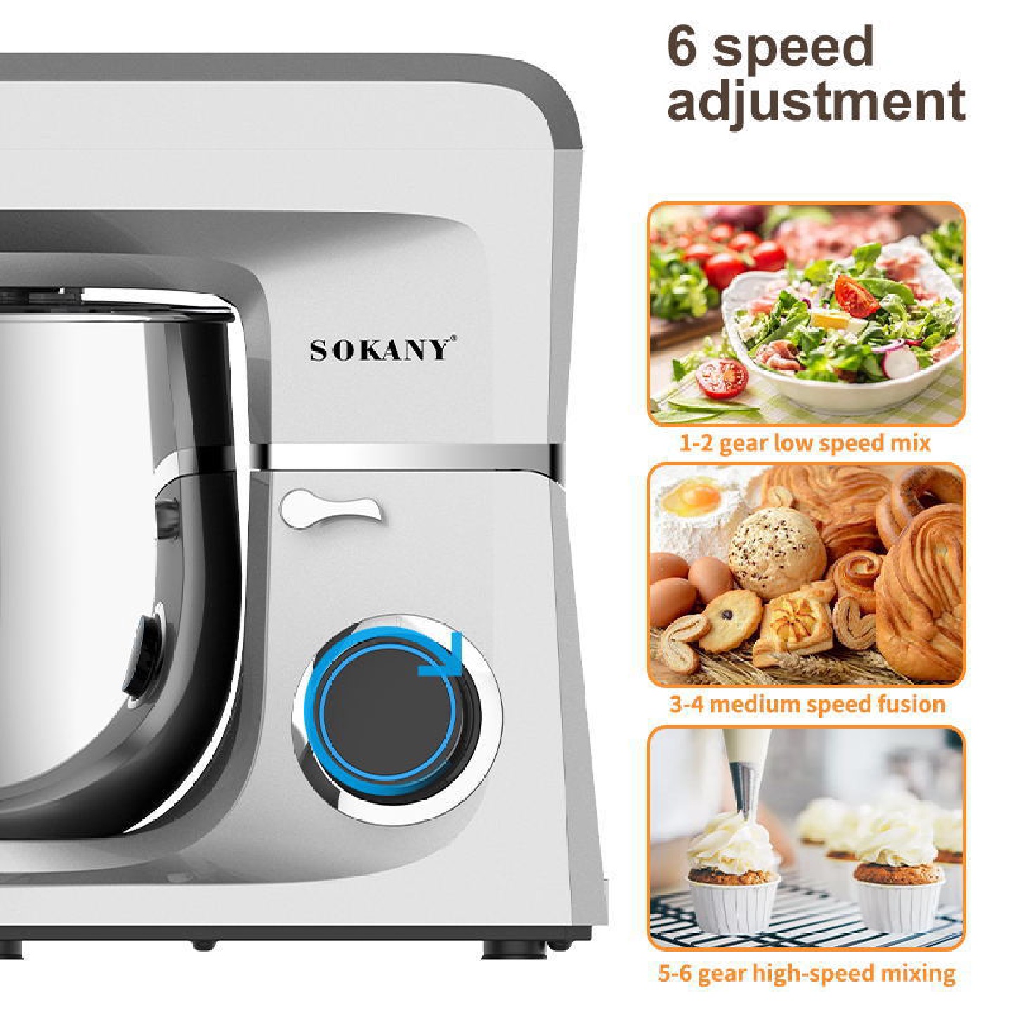 出口不锈钢11L揉面机家用和面厨师机打蛋机StandMixer269