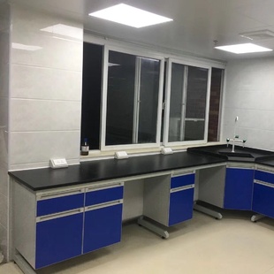 厂家批发钢木中央实验台实验室边台试验台理化实工作台全木实验台
