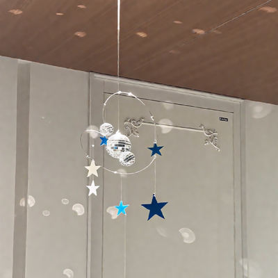 星星夜空反光挂饰手工DIY材料包太阳阳光捕手迪斯科星球平衡吊饰