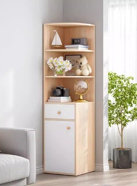 角柜墙角柜三角形置物架客厅转角柜卧室墙边柜落地储物柜靠强之羽