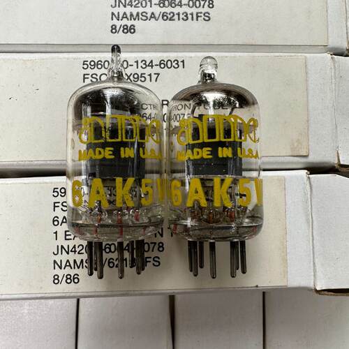 溢价-50年代方环6AK5W电子管代换56546j1