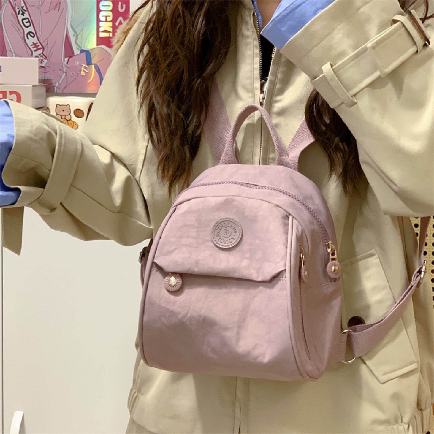 日系迷你小号背包女2025新款时尚简约防水学生外出轻便旅行双肩包