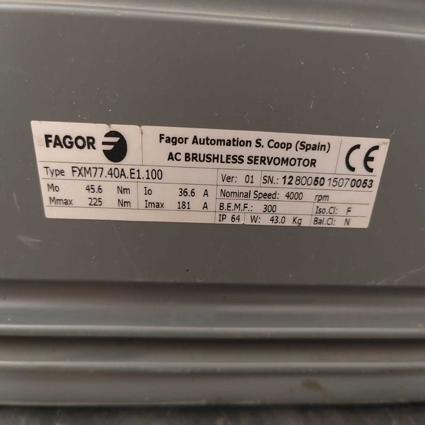 法格电机FXM77.40A ，性能良好正常运转使用的，扭矩4【博航商