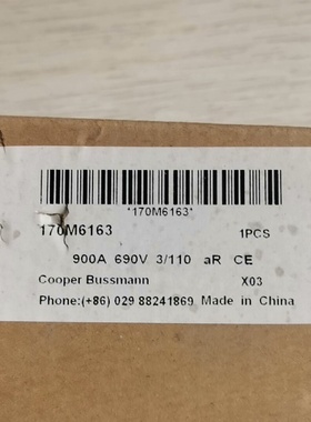 CooperBussmann巴斯曼熔断器170M6163议价