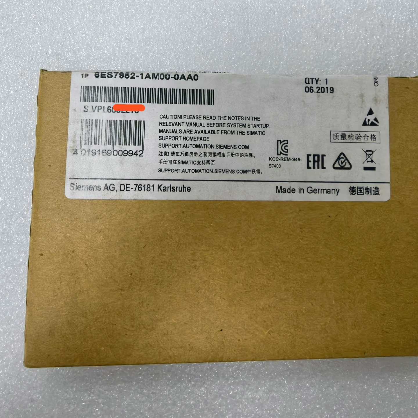 6ES7952-1AM00-0AA0西门子L年存储卡