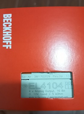 BECKHOFF倍福模块EL4104德国现询价