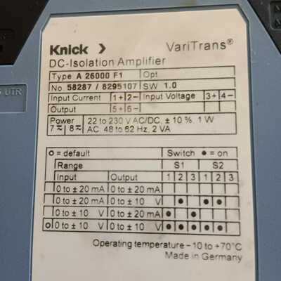 询价~Knick A 26000 F1 科伲可VariTrans控