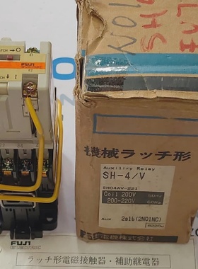 NEW SH4 FUJI ELECTRIC SH4V 200V CONTACTOR WITH AUXILARY RELA