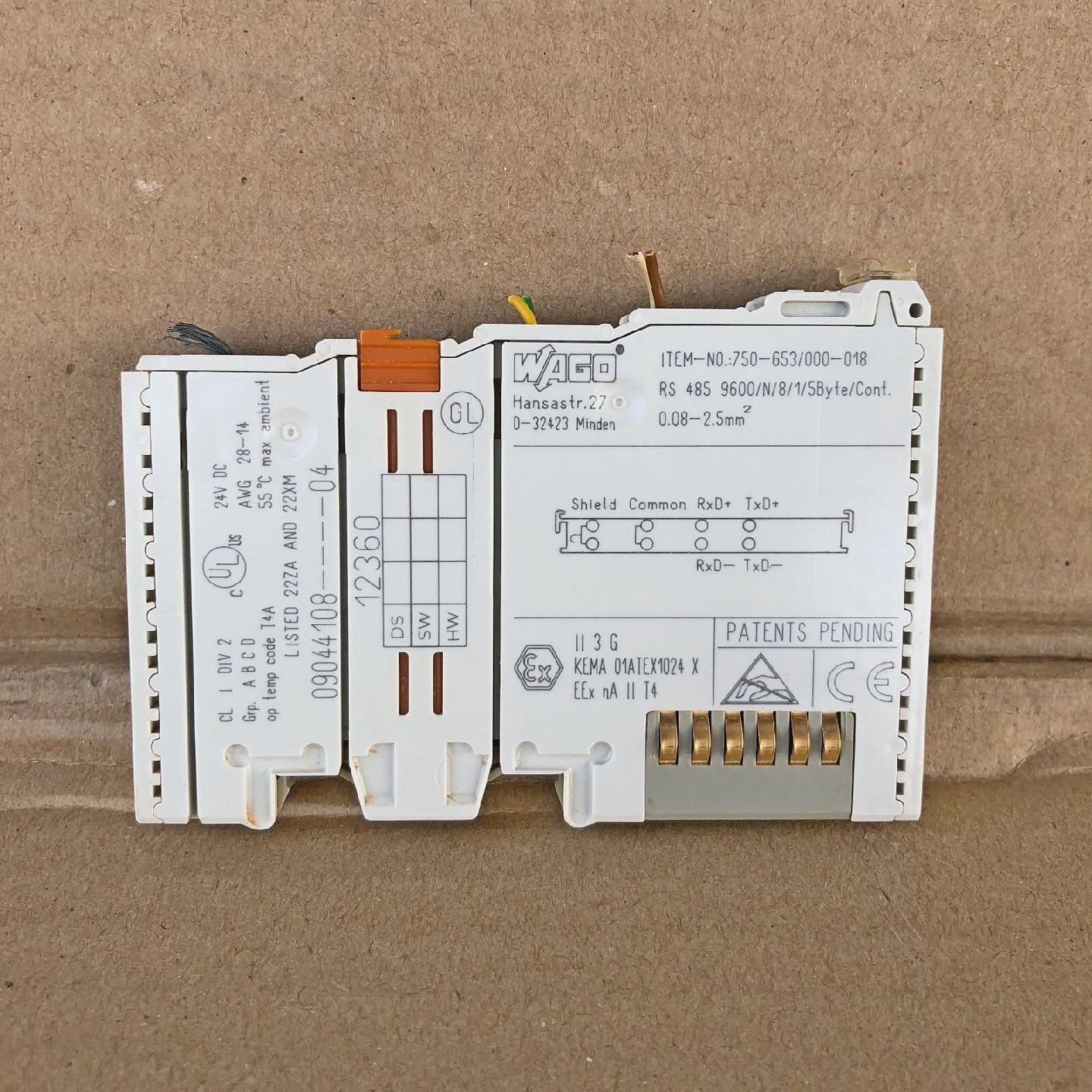WAGO 750653000018 RS485 SERIAL INTERFACE MODULE 2 - 实物图