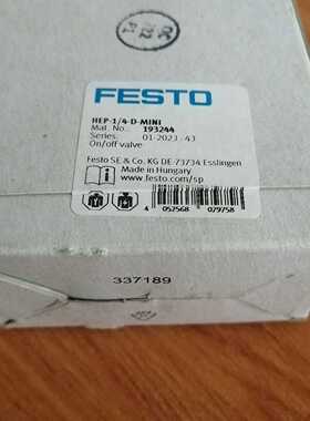 FESTO费斯托HEP-1/4-D-MINI电磁阀全新原装现-议价