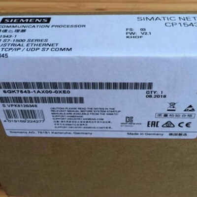 议价西门子 6GK7543-1AX00-0XE0 通讯处理器 6GK75431AX000XE0 现