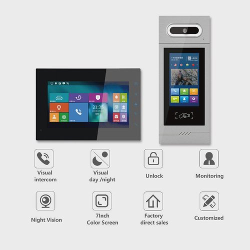 楼宇对讲系统单元楼别墅小区高清夜视可视门铃电话机智能门禁