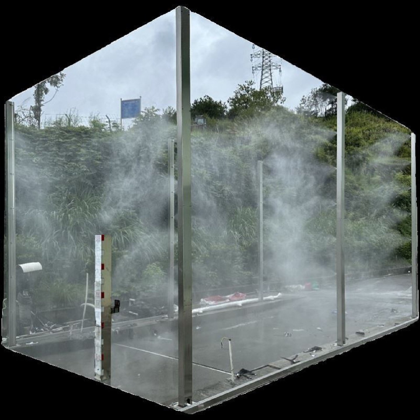 全自动车辆消毒通道高速口物流园养殖场工地消杀防疫智能喷雾设备