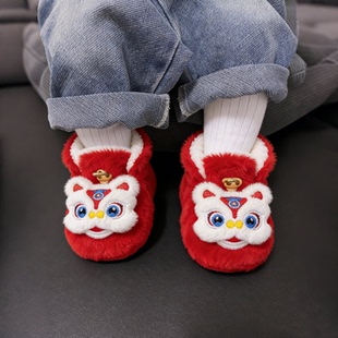 虎头鞋婴儿鞋子宝宝红色醒狮棉鞋6到12个月小月龄冬鞋新年步前鞋