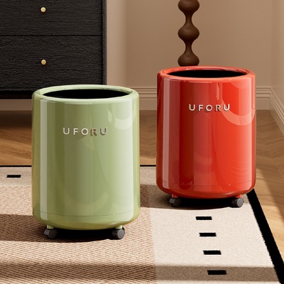 垃圾桶家用带轮子可移动2025大容量新款高颜值客厅卧室厨房卫生间