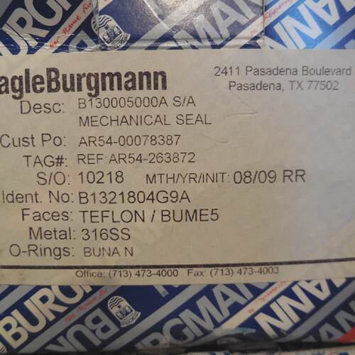 New EAGLE BURGMANN B130005000A Mechanical Gasket