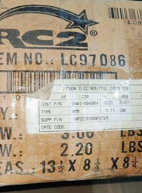 议价议价CapXon 丰宾直插牛角电解电容 450v 220UF 2议价