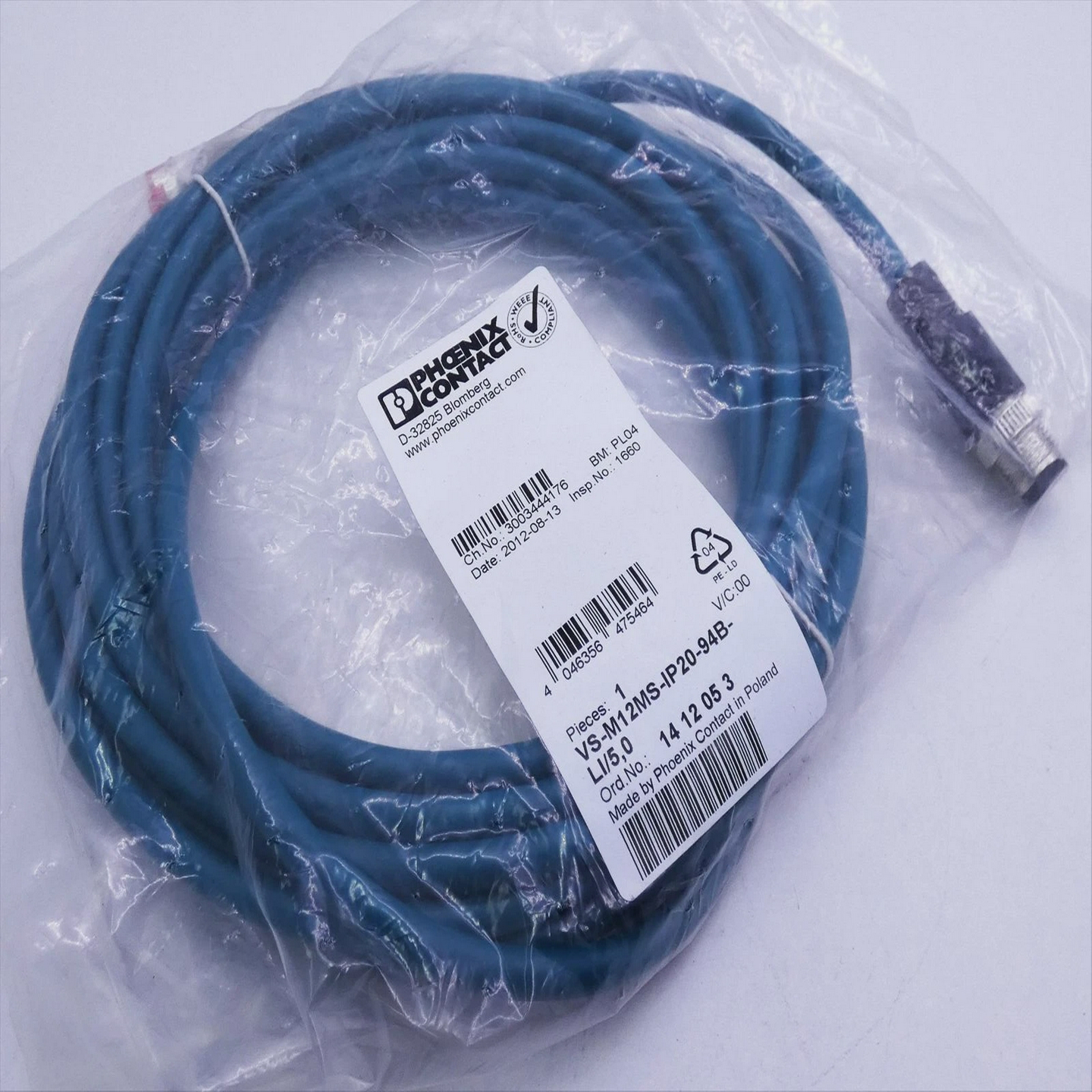 PhoenixContactVS-M12MS-IP20-94B-LI/5,01412053Netzwerk-Ka