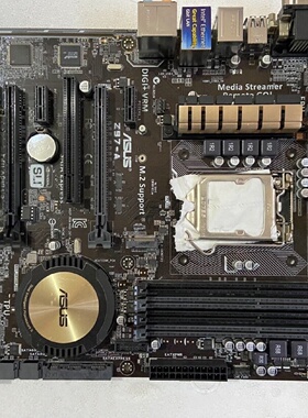 华硕Z97AATX型二手拆机主板支持三代内存自带M.2-议价
