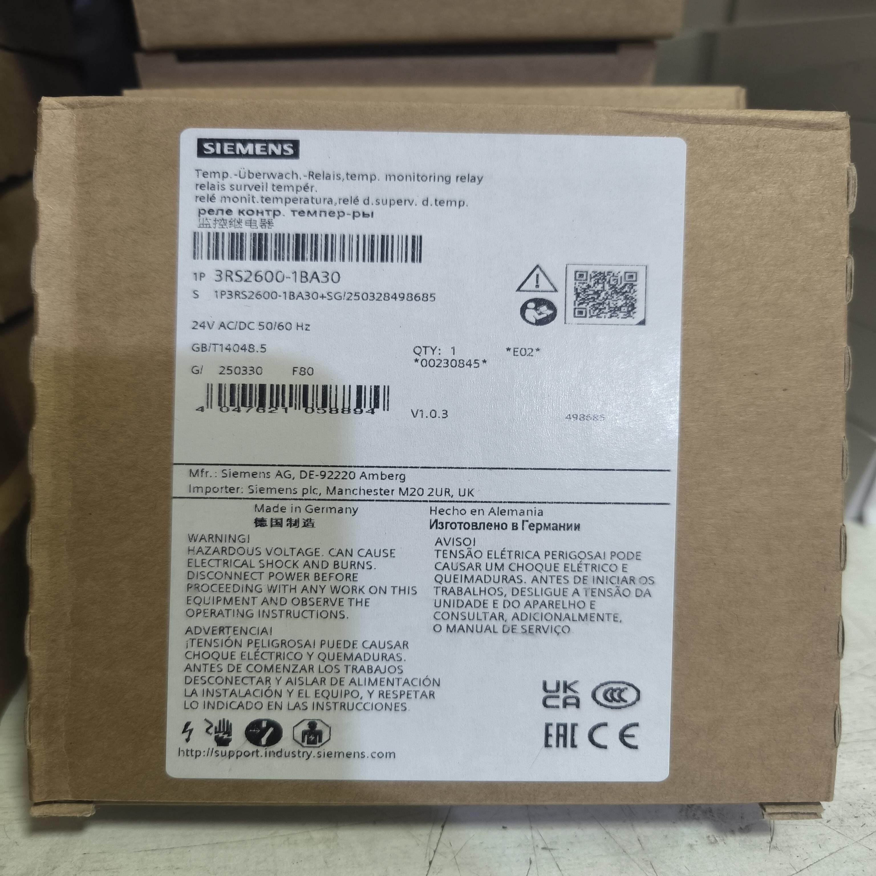 3RS2600-1BA30西门子监控继电器全新原装正品现货