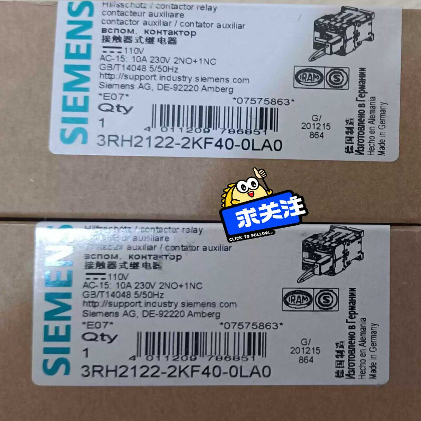 #SIEMENS/西门子接触器式继电器3RH2122-2--议价商品