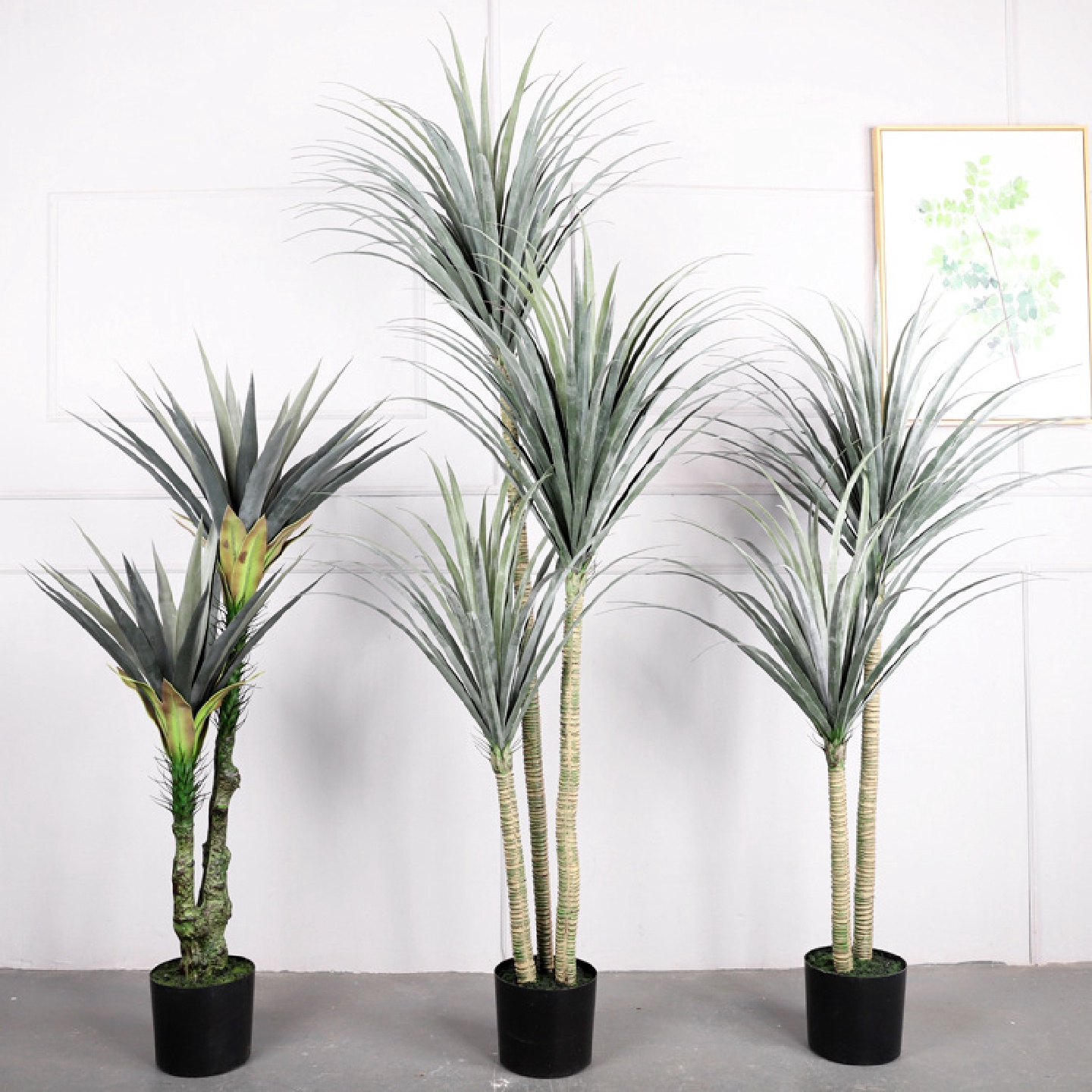 欧丽菲仿真绿植千年木 假绿植园林造景酒店摆件 装饰仿真铁树盆栽