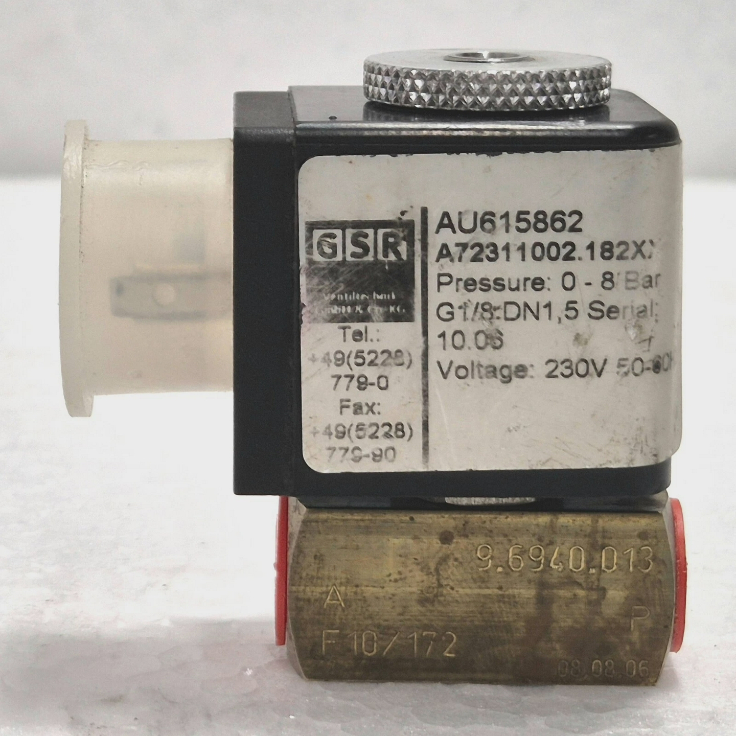 GSRA72311002.182XXSolenoidValve0-8BAR