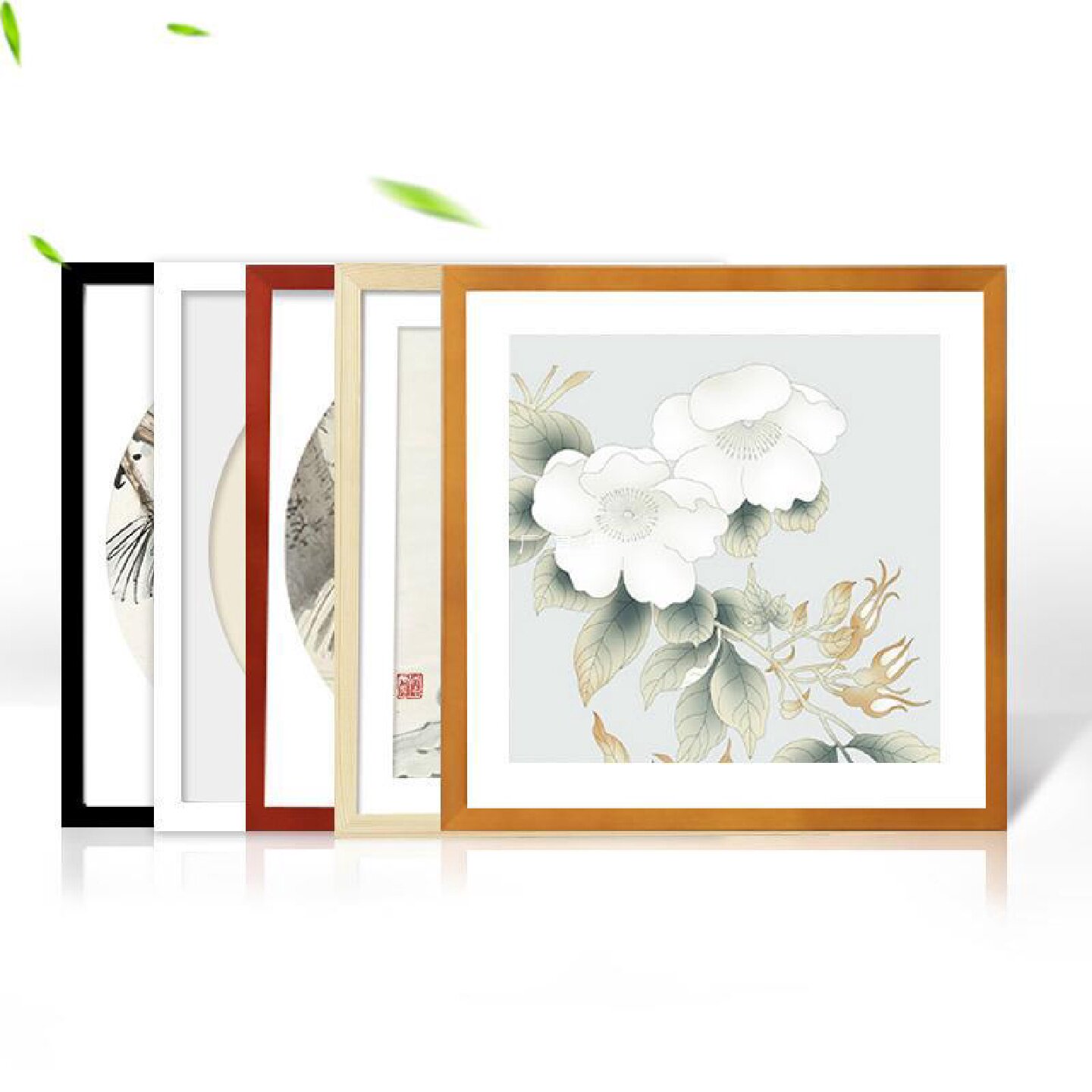 现代简约实木正方形挂墙画框装裱剪纸十字绣边框装饰框照片墙挂墙