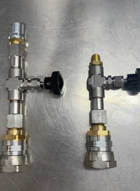 议价冷泵氦气工具，一进一出，导向有效防止空气倒灌适用