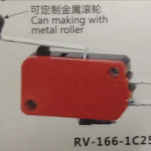 正品冈本微动开关RV-166-1C25滚轮长杠杆型银触点