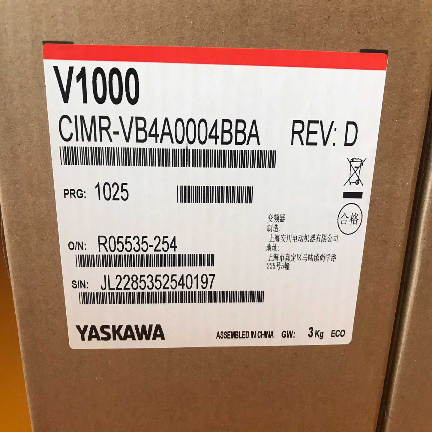 安川V1000变频器VB4A0011/VB4A0询价