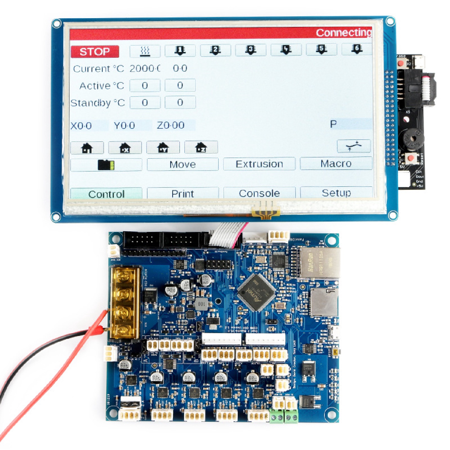 3D打印机配件克隆版Duet2Maestro主板7.0英寸彩色触摸屏CNC